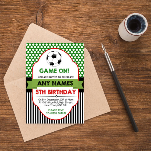Football Themed Birthday Invites